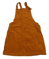 Medové menšestrové šaty s vreckom KIABI