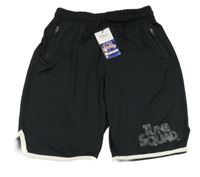 Nové - čierno-biele športové kraťasy s nápismi M&S