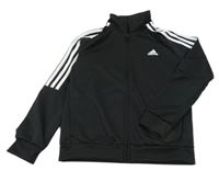 Černo-bílá funkční sportovní propínací mikina Adidas