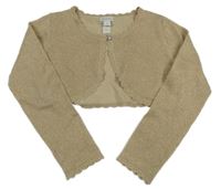 Béžovo-zlaté melírované propínací svetrové bolérko Monsoon