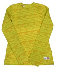 Citronovo-oranžové thermo triko s lego kostičkami Adidas