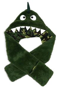 Zelená chlpatá čapica so šálou - Príšerka Matalan