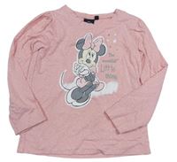 Ružové bodkované tričko s Minnie Disney