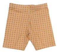 Oranžovo-ružové kockované kvetované elastické kraťasy Primark