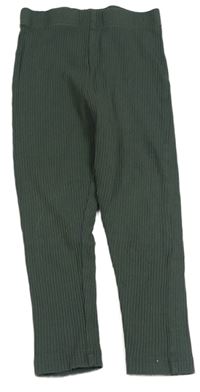 Khaki rebrované legíny George
