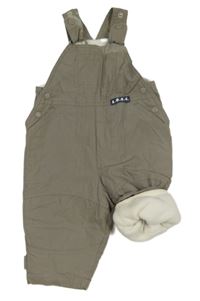 Šedé plátěné zateplené laclové kalhoty H&M