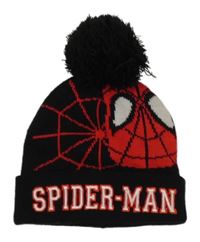 Černá čepice se Spidermanem a bambulí Primark