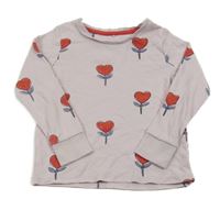 Lila pyžamové tričko so srdiečkami George