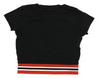 Černé crop tričko
