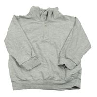 Sivá melírovaná mikina H&M