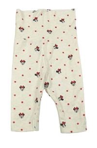 Béžové melírované puntíkaté lehké tepláky s Minnie H&M