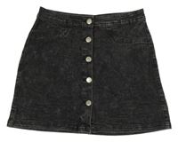 Čierna rifľová prepínaci sukňa Young Idols