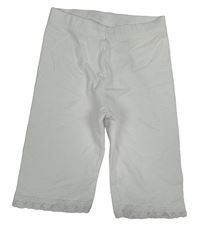 Bílé elastické kraťasy s krajkou Kids