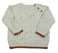 Svetlosivý melírovaný sveter F&F