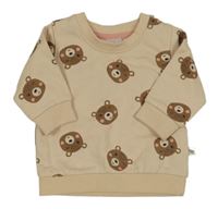 Béžová mikina s medvědy Identic Nature