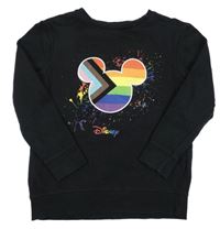 Černá mikina s Mickeym a skvrnami George