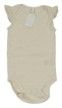 Nové - Smetanové body s volánky s madeirou H&M