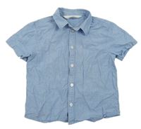 Modrá melírovaná košeľa H&M