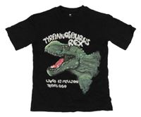 Čierne tričko s dinosaurom H&M