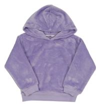 Lila chlpatá mikina s kapucňou H&M