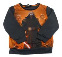 Tmavošedo-oranžová mikina so StarWars
