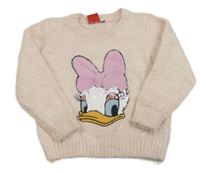 Svetloružový sveter s Daisy Disney