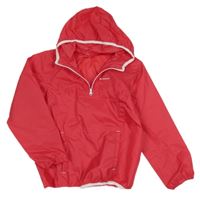 Ružová šušťáková funkčná vetrovka s kapucňou Quechua