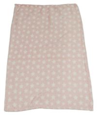 Svetloružová chlpatá deka s hviezdičkami