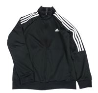 Čierna športová prepínaci funkčná mikina s logom Adidas