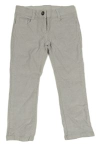 Světlešedé vzorované elastické manšestráky Topolino