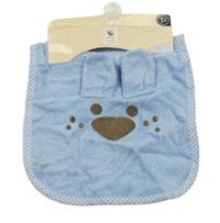 Nové - modrý froté podbradník s ňufáčikom 