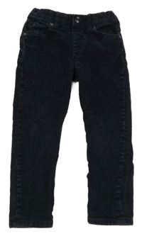 Tmavomodré skinny manšestráky Zara