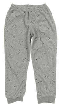 Sivé zamatové pyžamové nohavice s medveďmi