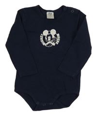 Tmavomodré body s Mickeym Disney