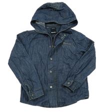 Tmavomodrá lehká riflová košile s kapucí Bench