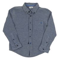 Modré melírované prepínaci polo tričko ovs