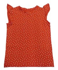 Červený puntíkatý top 