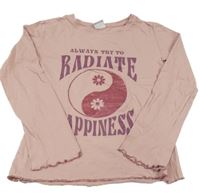 Ružové tričko s nápisom Y.F.K.