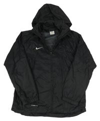 Černá šusťáková funkční sportovní bunda s logem a kapucí Nike