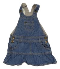 Modré na traké rifľové šaty