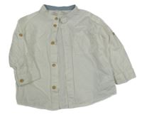 Bílá košile s rolovacími rukávy H&M