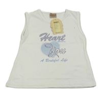 Nové - biely top s nápisom