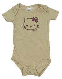 Světlebéžové body s Hello Kitty 