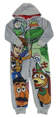 Sivo-farebná chlpatá kombinéza s kapucí - Toy Story zn. Disney