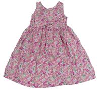 Bielo-ružové kvetované šaty H&M