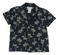 Antracitová mikina s palmami zn. Tommy Bahama