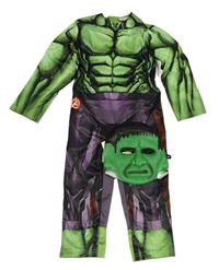 Kostým - Zelený overal + maska - Hulk Matalan