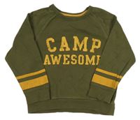 Khaki mikina s nápisom Mothercare