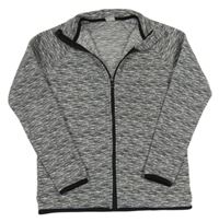 Sivo-biela melírovaná fleecová prepínaci mikina Y.F.K.