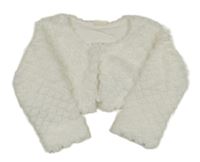 Biele kožušinové podšité bolerko